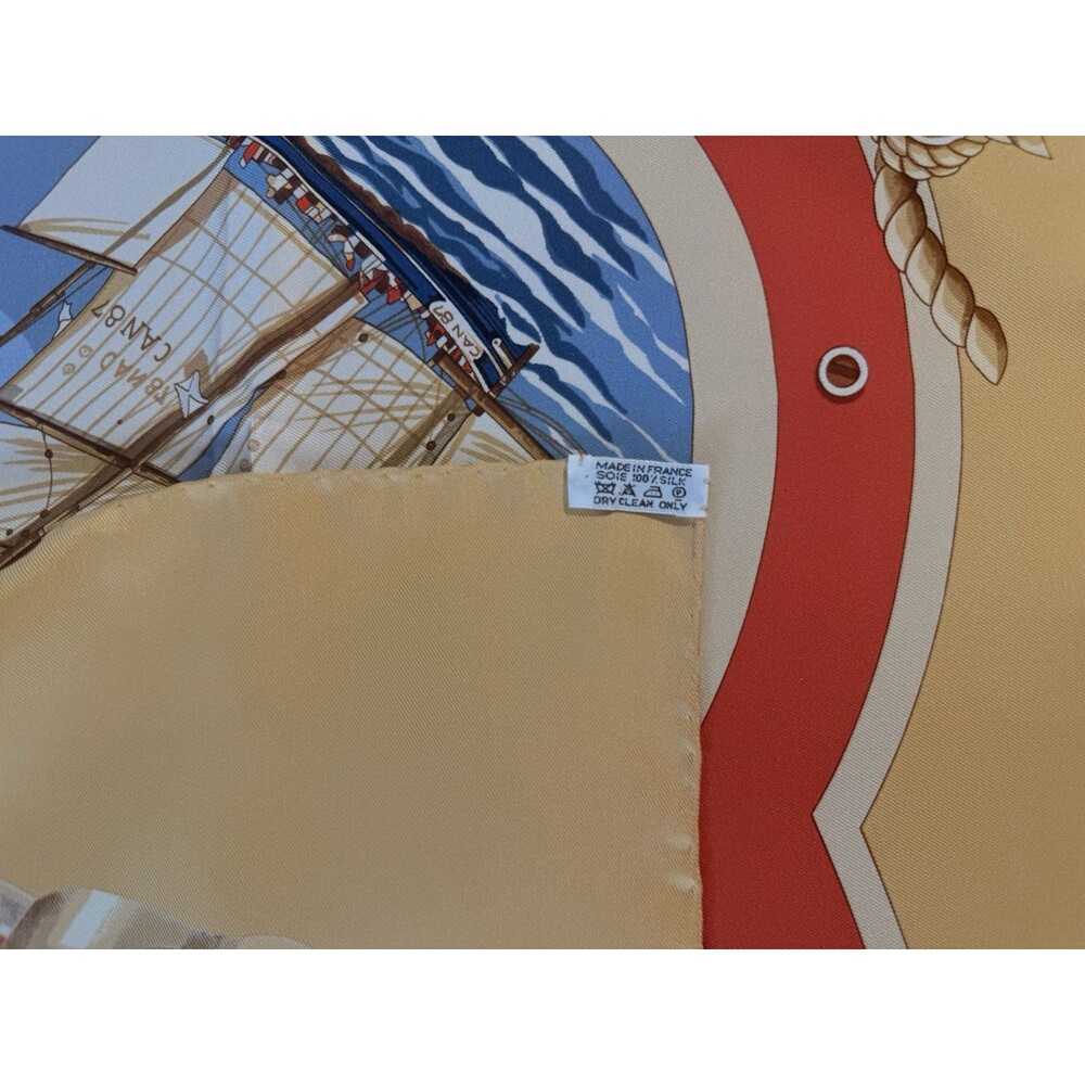 Hermes Belles Amures 90cm Nautical Sailboat Silk Scarf - Picture 7 of 9